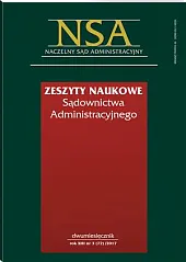 Zeszyty Naukowe Sądownictwa Administracyjnego  Zeszyty Naukowe Sądownictwa Administracyjnego