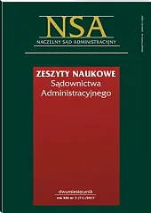 Zeszyty Naukowe Sądownictwa Administracyjnego  Zeszyty Naukowe Sądownictwa Administracyjnego