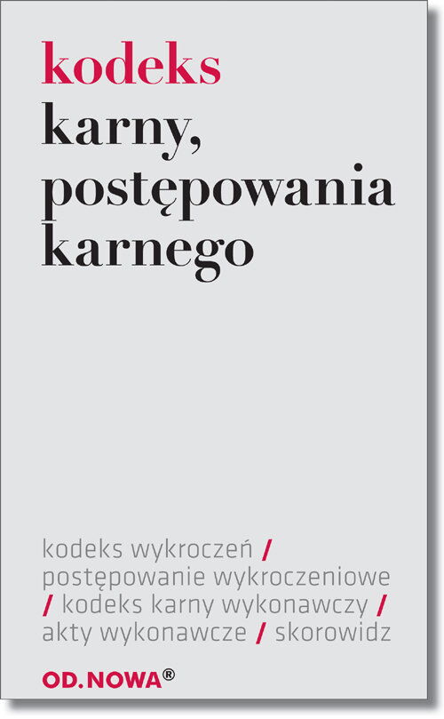 Kodeks Karny Postępowania Karnego Karny Wykonawczy 2017 Książka Profinfopl 0135