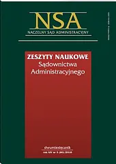 Zeszyty Naukowe Sądownictwa Administracyjnego  Zeszyty Naukowe Sądownictwa Administracyjnego