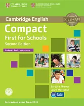 Compact First for Schools Student's Book with answers + CD