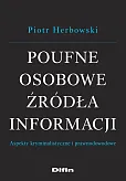Poufne osobowe źródła informacji Poufne osobowe źródła informacji