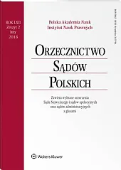 Orzecznictwo Sądów Polskich  Orzecznictwo Sądów Polskich