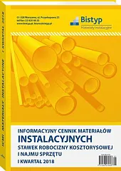 Informacyjny cennik MATERIAŁÓW INSTALACYJNYCH, stawek robocizny, 