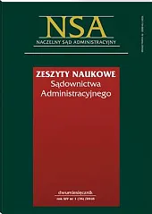 Zeszyty Naukowe Sądownictwa Administracyjnego 