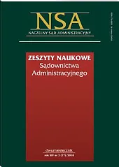 Zeszyty Naukowe Sądownictwa Administracyjnego  Zeszyty Naukowe Sądownictwa Administracyjnego