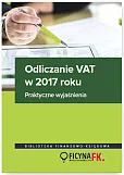 Odliczanie VAT w 2017 roku Odliczanie VAT w 2017 roku