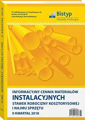 Informacyjny cennik MATERIAŁÓW INSTALACYJNYCH, stawek robocizny, 