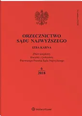 Orzecznictwo Sądu Najwyższego. Izba Karna  Orzecznictwo Sądu Najwyższego. Izba Karna