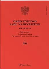 Orzecznictwo Sądu Najwyższego. Izba Karna  Orzecznictwo Sądu Najwyższego. Izba Karna