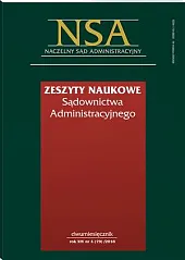 Zeszyty Naukowe Sądownictwa Administracyjnego  Zeszyty Naukowe Sądownictwa Administracyjnego