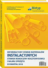 Informacyjny cennik MATERIAŁÓW INSTALACYJNYCH, stawek robocizny, 