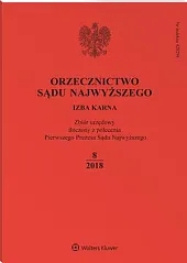 Orzecznictwo Sądu Najwyższego. Izba Karna  Orzecznictwo Sądu Najwyższego. Izba Karna