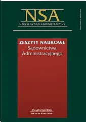 Zeszyty Naukowe Sądownictwa Administracyjnego  Zeszyty Naukowe Sądownictwa Administracyjnego