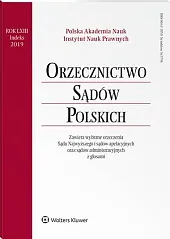 Orzecznictwo Sądów Polskich  Orzecznictwo Sądów Polskich
