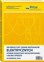 Informacyjny cennik MATERIAŁÓW ELEKTRYCZNYCH, stawek robocizny, 
