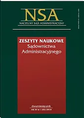 Zeszyty Naukowe Sądownictwa Administracyjnego 