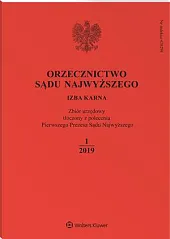 Orzecznictwo Sądu Najwyższego. Izba Karna  Orzecznictwo Sądu Najwyższego. Izba Karna