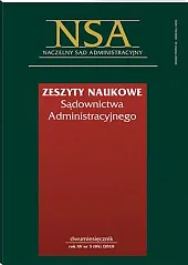 Zeszyty Naukowe Sądownictwa Administracyjnego  Zeszyty Naukowe Sądownictwa Administracyjnego