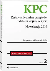 Kodeks postępowania cywilnego. Zestawienie zmian przepisów,