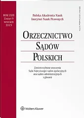 Orzecznictwo Sądów Polskich  Orzecznictwo Sądów Polskich