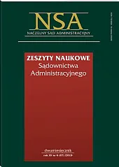 Zeszyty Naukowe Sądownictwa Administracyjnego  Zeszyty Naukowe Sądownictwa Administracyjnego