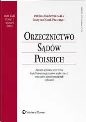 Orzecznictwo Sądów Polskich  Orzecznictwo Sądów Polskich