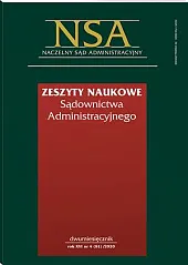 Zeszyty Naukowe Sądownictwa Administracyjnego 