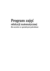 Program zajęć edukacji matematycznej dla uczniów,Alicja Tanajewska