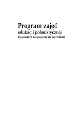 Program zajęć edukacji polonistycznej dla uczniów,Alicja Tanajewska