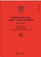 Orzecznictwo Sądu Najwyższego. Izba Karna 