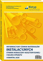 Informacyjny cennik MATERIAŁÓW INSTALACYJNYCH, stawek robocizny, 