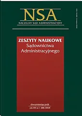 Zeszyty Naukowe Sądownictwa Administracyjnego 