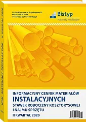 Informacyjny cennik MATERIAŁÓW INSTALACYJNYCH, stawek robocizny, 