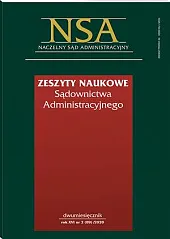 Zeszyty Naukowe Sądownictwa Administracyjnego  Zeszyty Naukowe Sądownictwa Administracyjnego