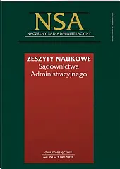 Zeszyty Naukowe Sądownictwa Administracyjnego 