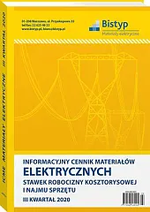 Informacyjny cennik MATERIAŁÓW ELEKTRYCZNYCH, stawek robocizny, 
