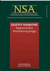 Zeszyty Naukowe Sądownictwa Administracyjnego 