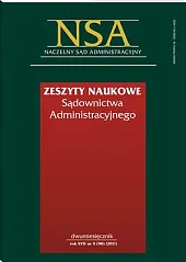 Zeszyty Naukowe Sądownictwa Administracyjnego  Zeszyty Naukowe Sądownictwa Administracyjnego