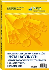 Informacyjny cennik MATERIAŁÓW INSTALACYJNYCH, stawek robocizny, 