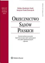 Orzecznictwo Sądów Polskich  Orzecznictwo Sądów Polskich