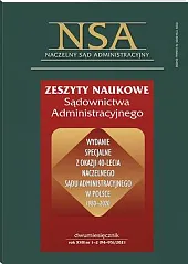 Zeszyty Naukowe Sądownictwa Administracyjnego 