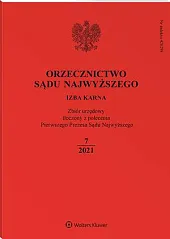 Orzecznictwo Sądu Najwyższego. Izba Karna  Orzecznictwo Sądu Najwyższego. Izba Karna