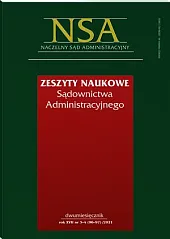 Zeszyty Naukowe Sądownictwa Administracyjnego 