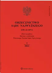 Orzecznictwo Sądu Najwyższego. Izba Karna 