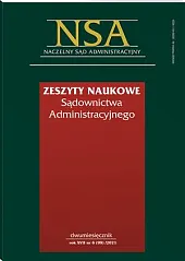 Zeszyty Naukowe Sądownictwa Administracyjnego  Zeszyty Naukowe Sądownictwa Administracyjnego