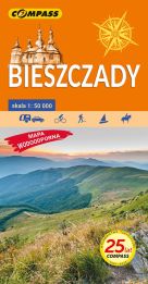 Bieszczady Mapa laminowana Wyd 23 / Compass Bieszczady Mapa laminowana Wyd 23 / Compass