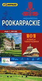 Województwo Podkarpackie 101 atrakcji turystycznychMapa turystyczna,