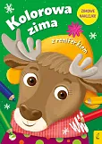 Kolorowa zima z reniferkiem