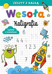 Wesoła kaligrafia Cyferki z kosmitami